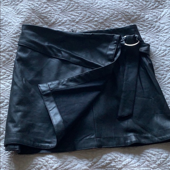 Asos Pleather Wrap Mini skirt - Picture 4 of 4